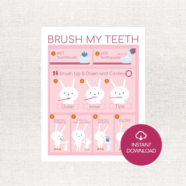 Brush Your Teeth Art - Etsy