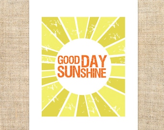 Good Day Sunshine Printable Download Inspirational Quote Lyric by The Beatles