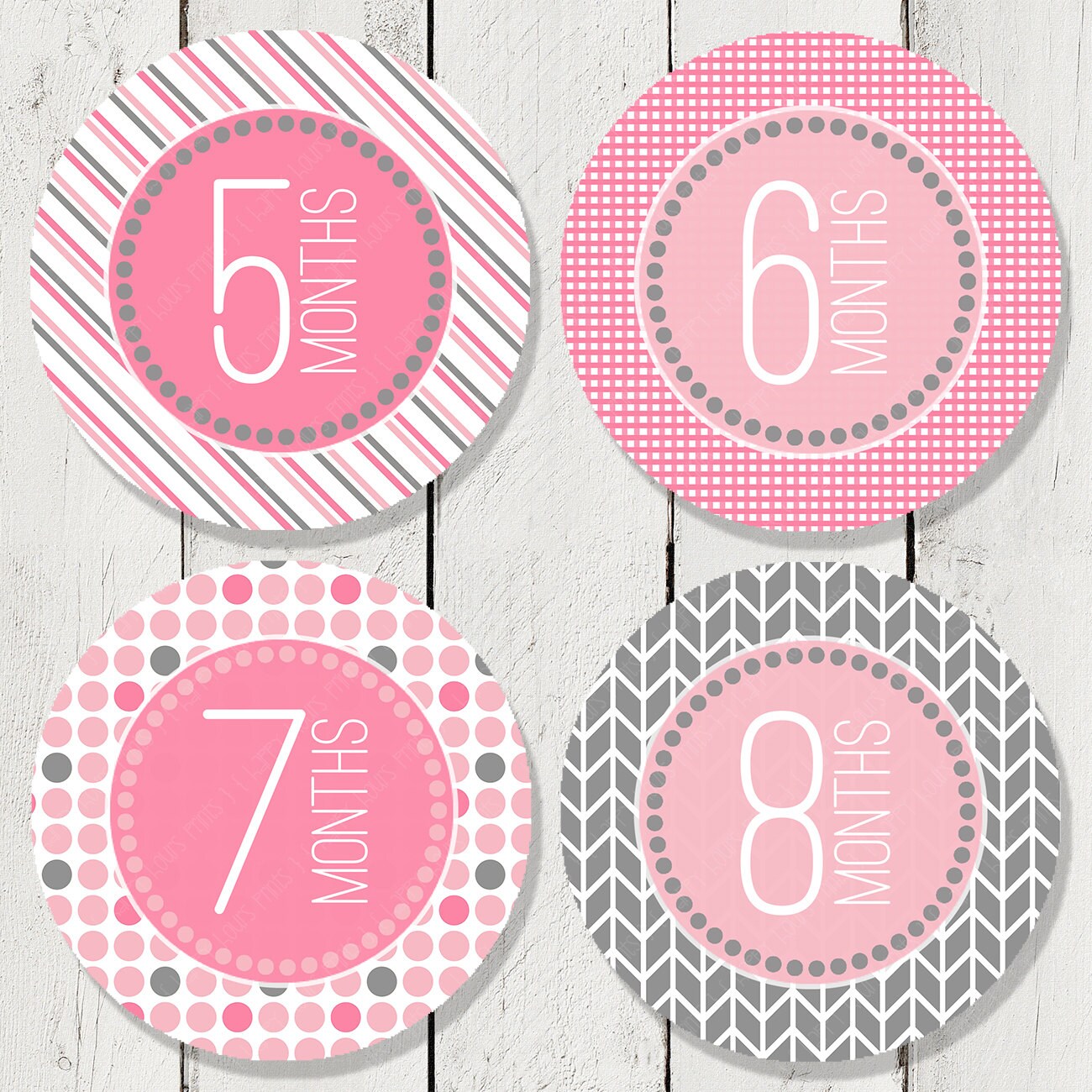 Monthly Milestone Stickers for Girls Monthly Bodysuit | Etsy