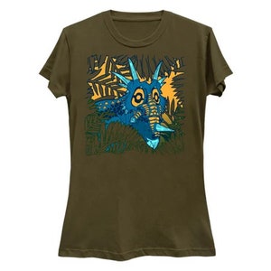 Styracosaurus Jungle Dino Shirt Dinosaur Triceratops Styracosaurus T-Shirt Science Tee image 3