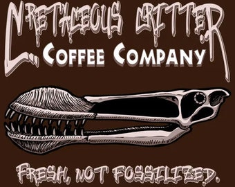 Cretaceous Critter Coffee Company - Dino Shirt Dinosaur Pterosaur Pterodactyl Pteranodon Coffee T-Shirt Funny Tee