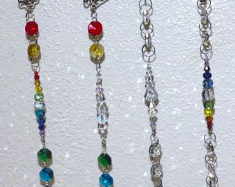 Atrapasol de dinosaurio personalizado, cristal prismático para ventana, cadena de cuentas para candelabro, decoración boho, creador de arcoíris, atrapasol