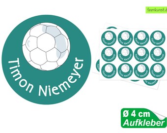 24 name stickers Ø 4 cm - Handball