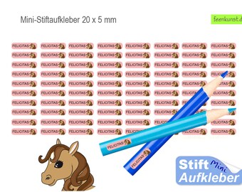 80 Mini Pen Stickers - horse head
