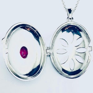 Oval Cut Sapphire Cushion Setting Sterling Silver Pendant Set