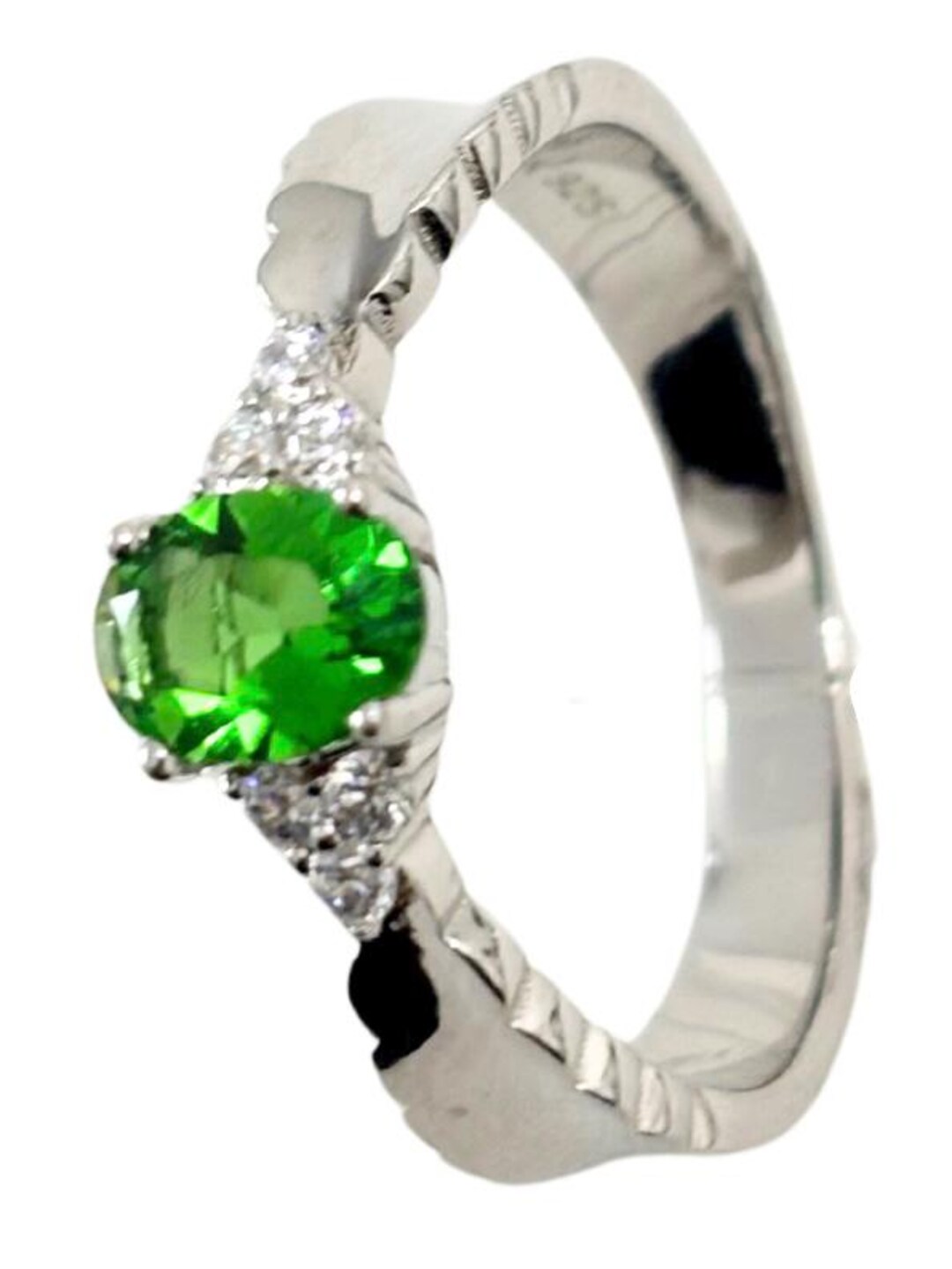 R2399s Classic Mt St Helens Green Helenite May Birthstone Sterling ...