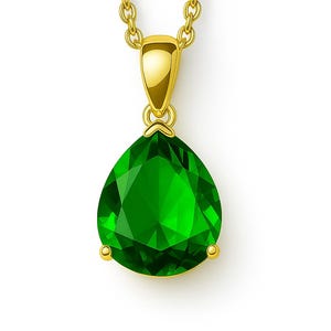 P61214 Ciondolo in argento sterling placcato oro a forma di pera con elenate del Monte Sant'Elena, regalo per lei