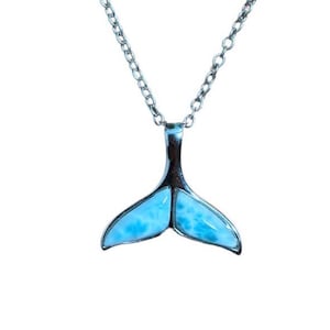 P4786 Natural Caribbean Ocean Blue Larimar Sterling Silver Pendant Gift for Her