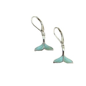e4789l Natural Caribbean Ocean Blue Larimar Sterling Silver Earrings Gift for Her