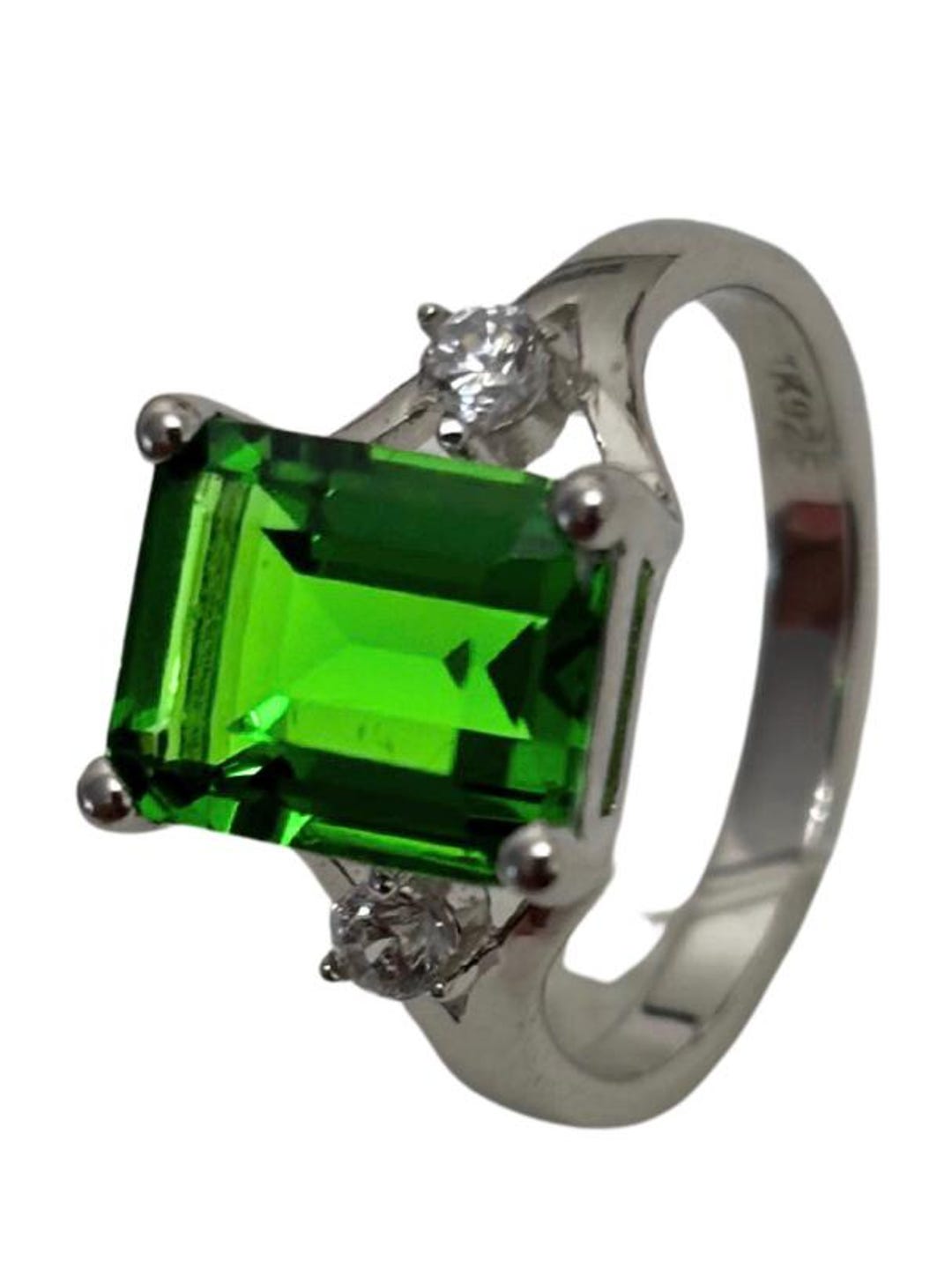 Helenite Rings Rtp288 Classic Mt St Helens Green Helenite May Birthstone Sterling ...