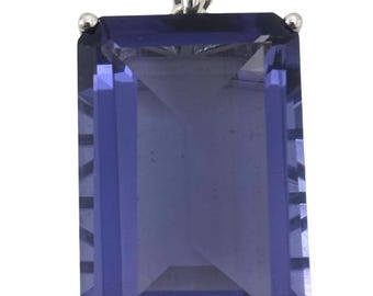 P42030s Classic Purple Helenite Sterling Silver Pendant Gift for Her