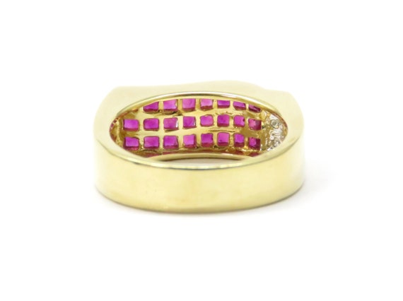 Natural Ruby Art Deco-Style Invisible-Set Ring ma… - image 3