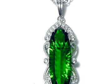 P7921 Mt. St. Helens Helenite Sterling Silver Pendant