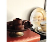 Set of 6 Vintage Carved Wood Napkin Rings