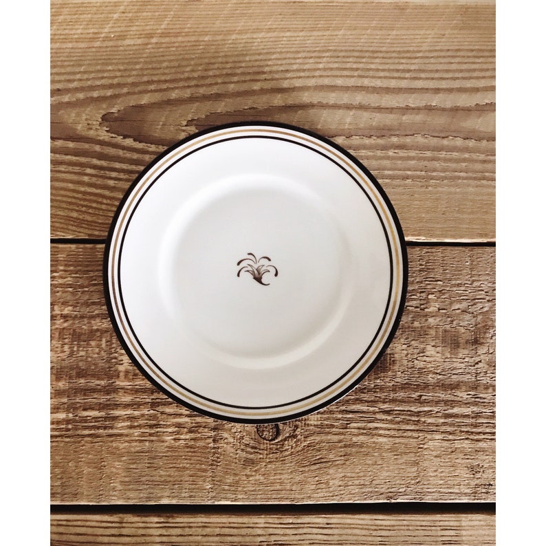 Vintage Set of 4 Karlskrona Sweden Halo Bread and Butter Plates