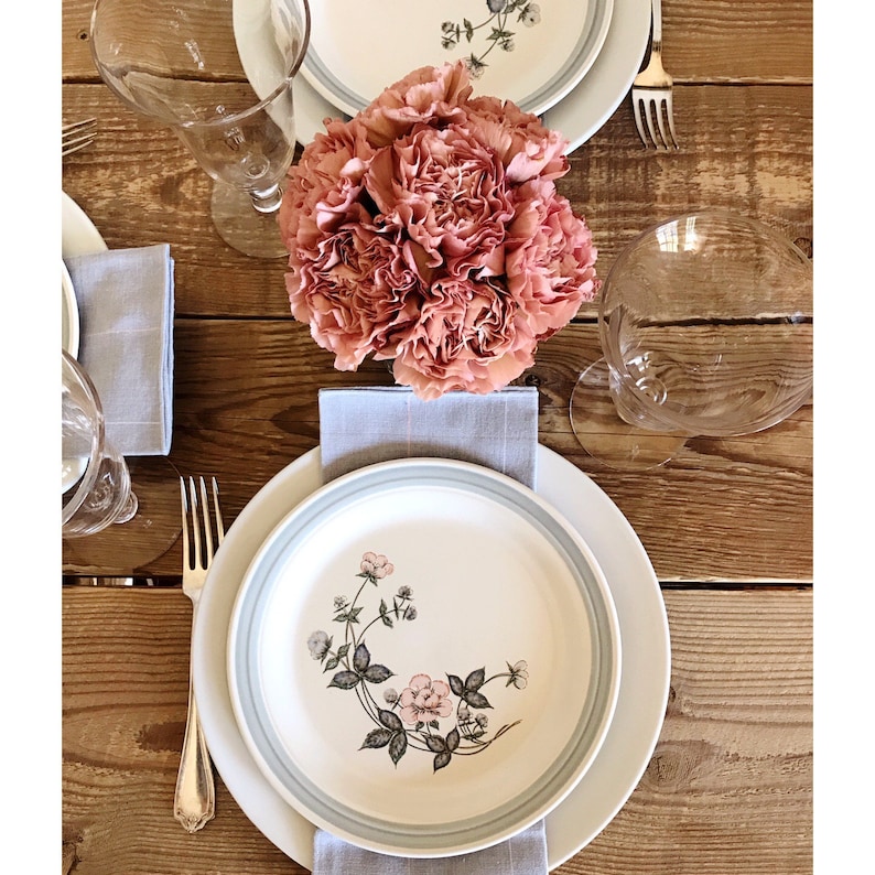 Vintage Set of 5 Country Glen Turnberry Salad Plates Dessert Plates