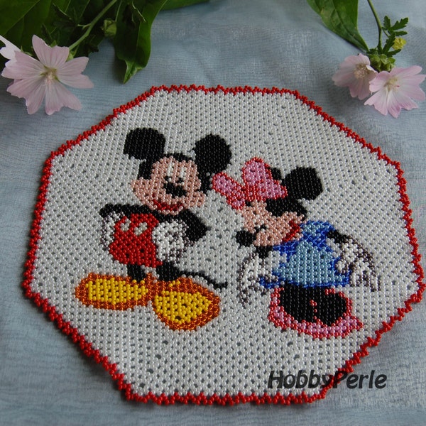 Motif de napperon Minnie et Mickey Mouse