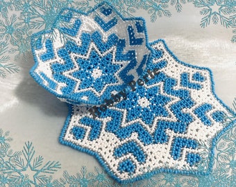 Doily Pattern and Snowflake Bowl