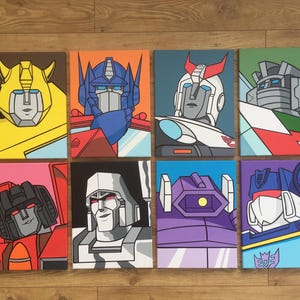 Transformers paintings 16” x 12” on canvas made to order please see description