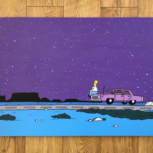 Homer Simpson ‘ Mother Simpson’ 30”x24” painting on canvas By artist Jon Day made to order please read description