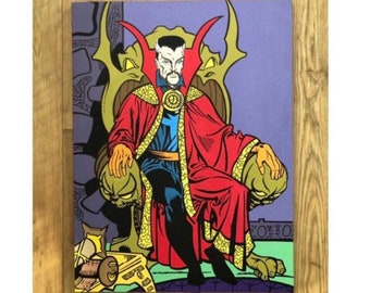 Doctor Strange schilderij van 30 x 24 inch op canvas door kunstenaar Jon Day op bestelling gemaakt, lees de beschrijving