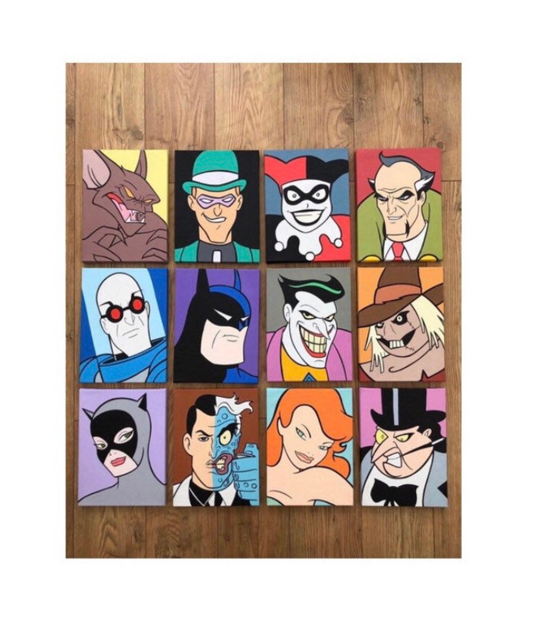 Batman Animated Series 16 X 12 Paintings on Canvas Made to - Etsy