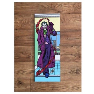 The Joker 80 cm x 30cm painting on canvas By artist Jon Day made to order please read description