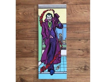 The Joker 80 cm x 30cm painting on canvas By artist Jon Day made to order please read description