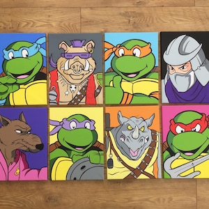 Teenage Mutant Ninja Turtles paintings on canvas By artist Jon Day made to order please read description