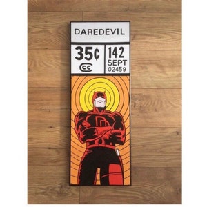 Daredevil corner Box 80cm x 30cm canvas painting Made to order please see description