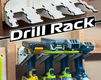 Cordless Drill Rack | SVG | Digital Cut Files for Glowforge, XTool, Ortur, Gwieke, OWtech, Elegoo, Diode & CO2 Lasers