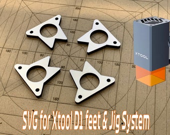 SVG for Xtool D1 Feet and Jig Alignment system
