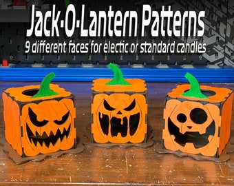 Halloween Pumpkin / Jack-O-Lantern Patterns | Lightburn | SVG | Digital Cut Files for Glowforge, XTool, Ortur, Gwieke, OWtech, Diode & CO2