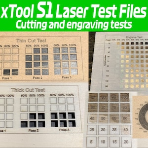 Arquivos de teste de laser Creative Space xTool S1 | Teste de Gravação | Teste de corte
