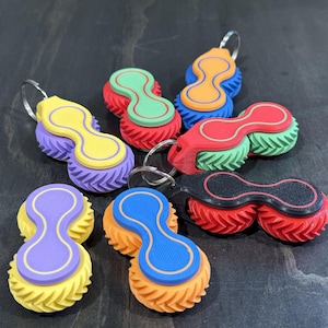 Fidget Toy | Fidget Spinner | Double Herringbone Gear | 3D Printed | KeyChain