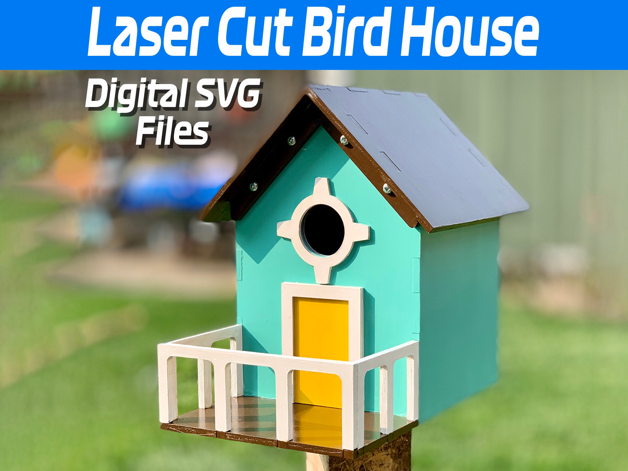 Laser cut Bird House  | SVG files | Digital Cut Files for Glowforge, XTool, Ortur, Gwieke, OWtech, Elegoo, Diode & CO2 Lasers