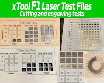 Creative Space xTool F1 Laser Test Files | Engrave Test | Cut Test