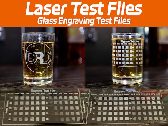 Lightburn Laser Glass Engraving Test Files | Engrave Test | XTool, Ortur, Gwieke, OWtech, LM2, Elegoo, Diode & CO2 Lasers