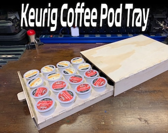 Keurig Coffee Pod Tray DXF File | Laser Cut Storage (Digital Download)