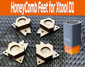 Xtool D1 HoneyComb Riser & Alignment Feet | Universal set | Lightburn | SVG