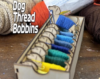 Dog Thread Bobbin | Lightburn | SVG | Digital Cut Files for Glowforge, XTool, Ortur, Gwieke, OWtech, Elegoo, Diode & CO2 Lasers