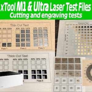 Creative Space xTool M1- en M1 Ultra-lasertestbestanden | Graveertest | Snijtest