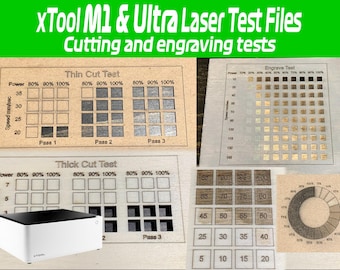 Creative Space xTool M1 & M1 Ultra Laser Test Files | Engrave Test | Cut Test