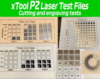 Creative Space xTool P2-lasertestbestanden | Graveertest | Snijtest
