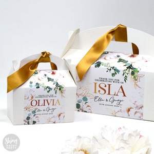 GOLD LEAF Personalised Party Box - Add matching paperie to co-ordinate your party decor - Table Settings Gift Bags Anniversary Stickers