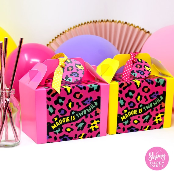 BIRTHDAY WILD CHILD Personalised Party Box - Add matching paperie to co-ordinate party decor - Table Settings Gift Bags Birthday Stickers