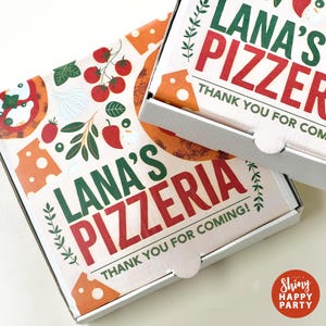 PIZZA PICNIC BOX – Personalised 7&quot; Party & Graze Box for Small Pizza, Sweets, Treats, Gifts – Add Matching Bottle Wrappers for La Festa