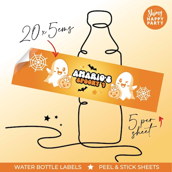 HALLOWEEN Cute Ghost - Add matching paperie to co-ordinate your party decor - Table Settings Gift Bags Birthday Stickers