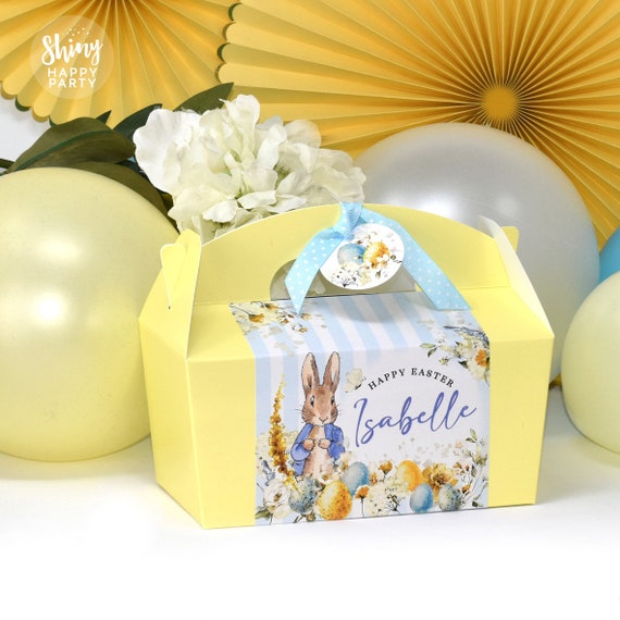 EASTER BUNNY RABBIT Personalised Party Box - Add matching paperie to co-ordinate party decor - Table Settings Gift Bags Stickers