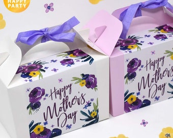 PURPLE POSY Lilac Personalised Party Box - Add matching paperie to co-ordinate your party decor - Table Settings Gift Bags Birthday Stickers
